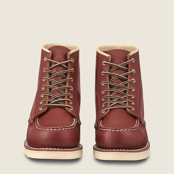 Botas Red Wing Heritage Mujer Vino - 6-Inch Classic Moc - Short Atanado Cuero - 108-TLMCBY